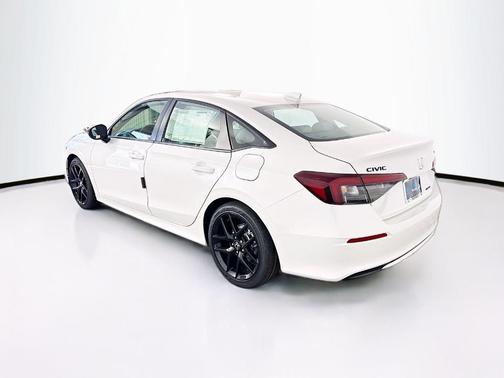 Platinum White Pearl 2026 Honda Civic Hybrid Sport