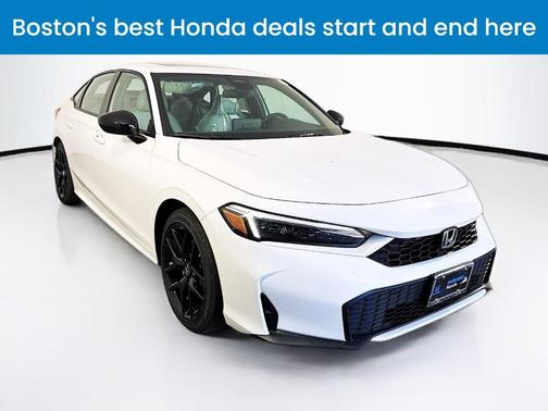 Platinum White Pearl 2026 Honda Civic Hybrid Sport