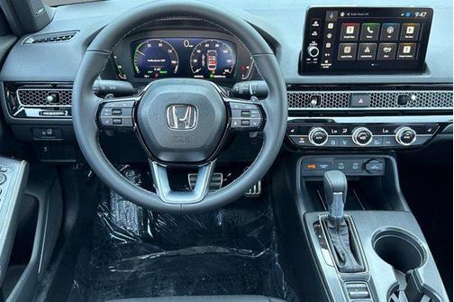 Platinum White Pearl 2026 Honda Civic Hybrid Sport Touring