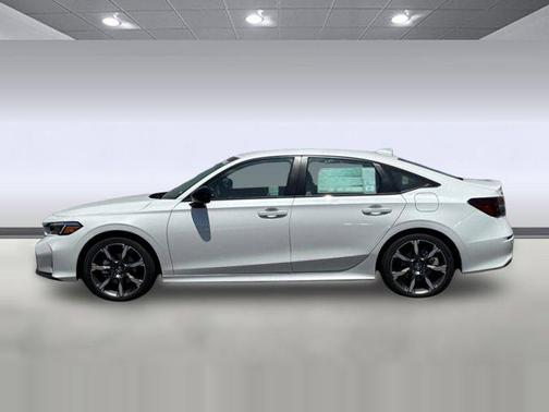Platinum White Pearl 2026 Honda Civic Hybrid Sport Touring