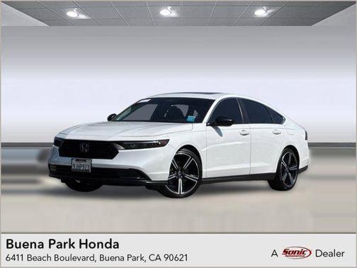 Platinum White Pearl 2023 Honda Accord Hybrid Sport