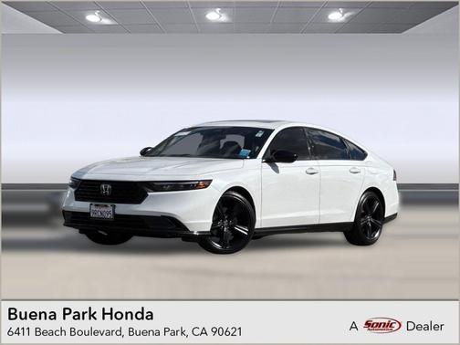 Platinum White Pearl 2025 Honda Accord Hybrid Sport-L