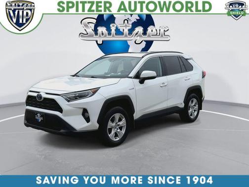 Blizzard Pearl 2020 Toyota RAV4 Hybrid XLE