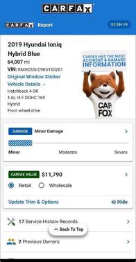 Ceramic White 2019 Hyundai IONIQ Hybrid Blue