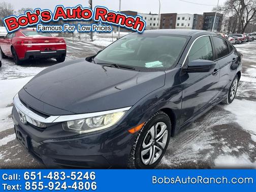 Gray 2018 Honda Civic LX Sedan