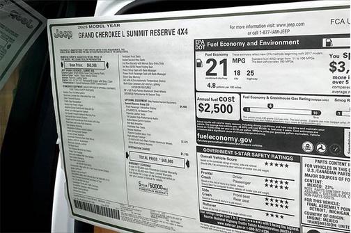 2025 Jeep Grand Cherokee L Summit Reserve