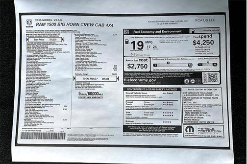 2025 RAM 1500 Big Horn/Lone Star