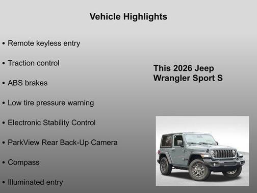 2026 Jeep Wrangler Sport S