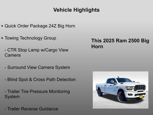 2025 RAM 2500 Big Horn Crew Cab 4x4 8' Box