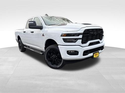 Bright White Clearcoat 2026 RAM 2500 Black Express Crew Cab 4x4 6'4' Box