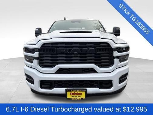 Bright White Clearcoat 2026 RAM 2500 Black Express Crew Cab 4x4 6'4' Box