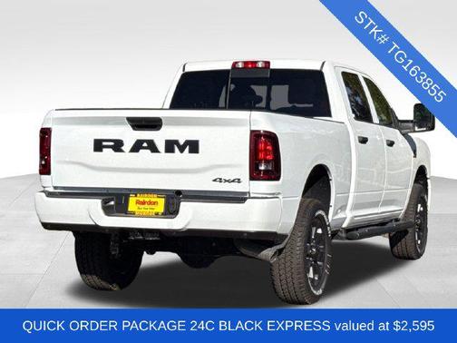 Bright White Clearcoat 2026 RAM 2500 Black Express Crew Cab 4x4 6'4' Box