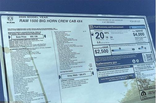 2026 RAM 1500 Big Horn/Lone Star