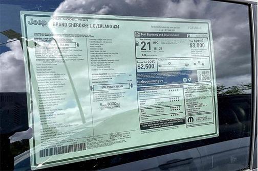 2025 Jeep Grand Cherokee L Overland
