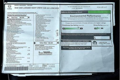 2025 RAM 3500 Laramie Crew Cab 4x4 8' Box
