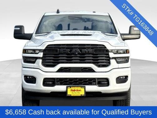 Bright White Clearcoat 2026 RAM 2500 Black Express Crew Cab 4x4 6'4' Box