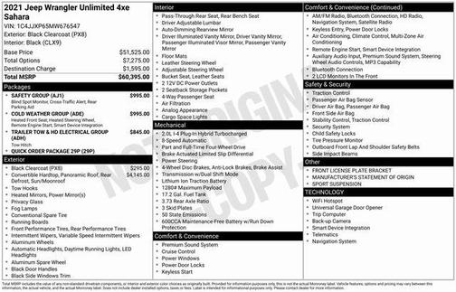 2021 Jeep Wrangler Unlimited 4xe Sahara