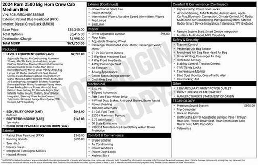 2024 RAM 2500 Big Horn Crew Cab 4x4 6'4' Box