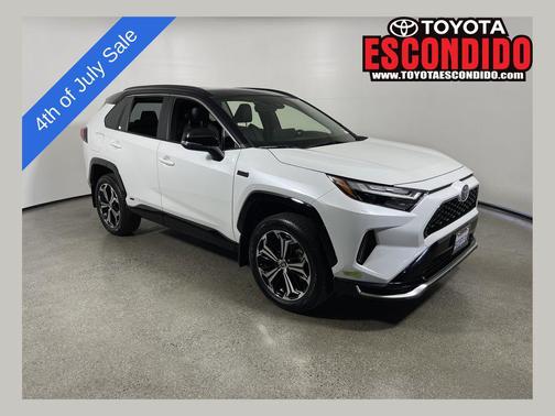 Wind Chill Pearl/Midnight Black Metallic 2023 Toyota RAV4 Prime XSE