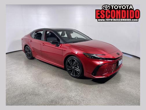 Supersonic Red/Midnight Black Metallic 2025 Toyota Camry XSE
