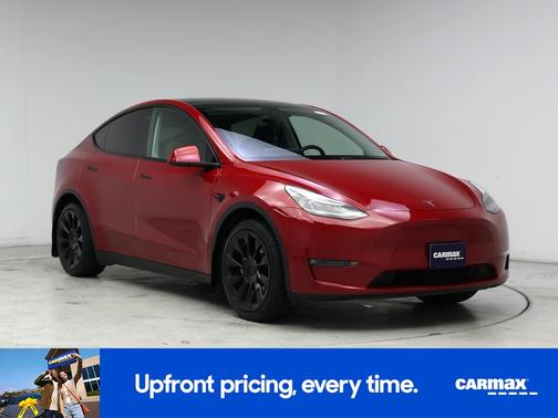 Red 2021 Tesla Model Y Long Range