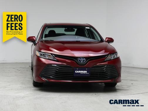 Red 2019 Toyota Camry Hybrid LE