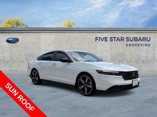 Platinum White 2024 Honda Accord Hybrid Sport
