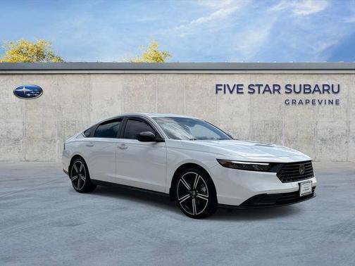 Platinum White 2024 Honda Accord Hybrid Sport