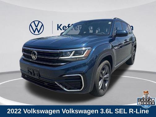Tourmaline Blue Metallic 2022 Volkswagen Atlas 3.6 V6 SEL R-Line