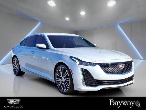 Crystal White Tri-Coat 2023 Cadillac CT5 Premium Luxury RWD