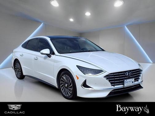 Hyper White 2021 Hyundai SONATA Hybrid Limited