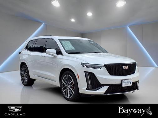 Crystal White Tri-Coat 2025 Cadillac XT6 Sport AWD