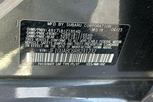 Magnetite Gray Metallic 2024 Subaru Impreza Base