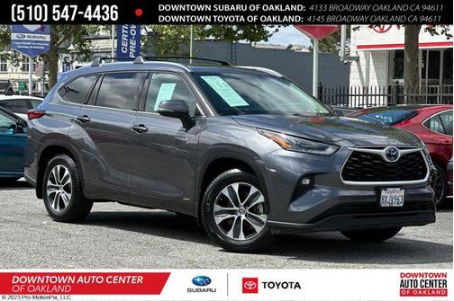 Magnetic Gray Metallic 2021 Toyota Highlander Hybrid XLE
