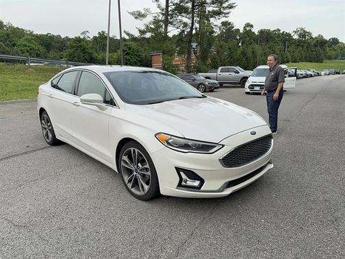 White Platinum Metallic Tri-Coat 2020 Ford Fusion Titanium