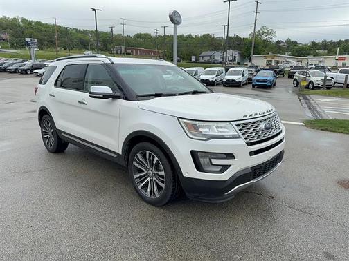 White Platinum Metallic Tri-Coat 2017 Ford Explorer Platinum