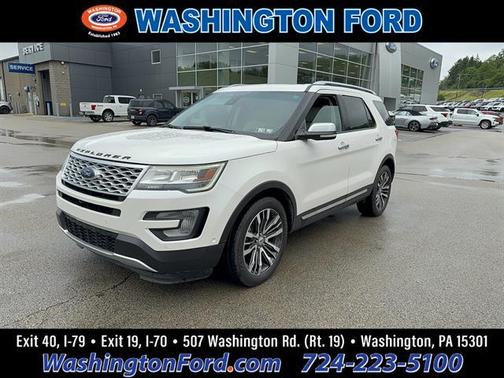 White Platinum Metallic Tri-Coat 2017 Ford Explorer Platinum