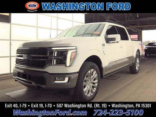 Star White Metallic Tri-Coat/Marsh Gray 2025 Ford F-150 King Ranch