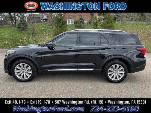 Agate Black 2025 Ford Explorer Platinum