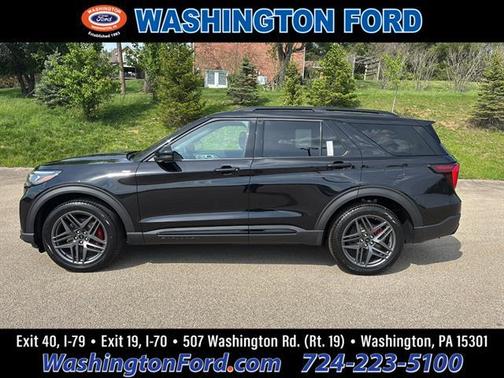 Agate Black Metallic 2026 Ford Explorer ST-Line