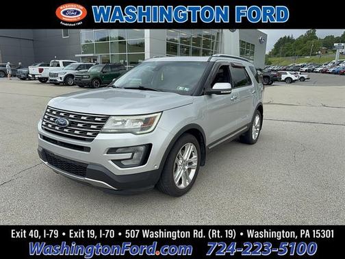 White Platinum Metallic Tri-Coat 2016 Ford Explorer Limited