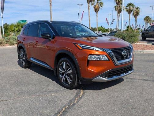 Orange / Black 2021 Nissan Rogue Platinum