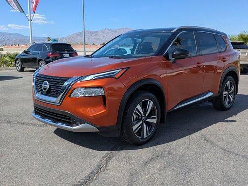 Orange / Black 2021 Nissan Rogue Platinum