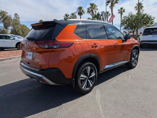 Orange / Black 2021 Nissan Rogue Platinum