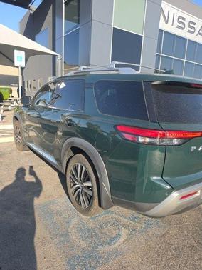 Obsidian Green 2023 Nissan Pathfinder Platinum