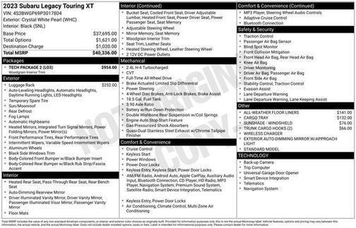 2023 Subaru Legacy Touring XT