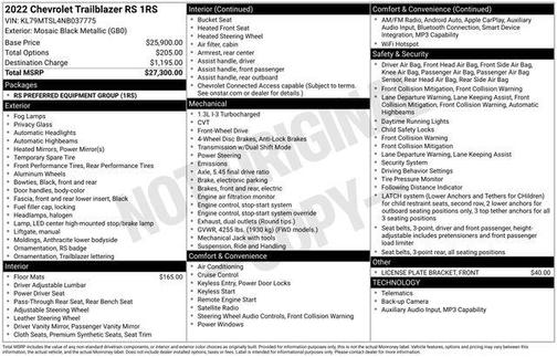 2022 Chevrolet Trailblazer RS