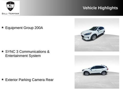 White Metallic 2020 Ford Escape SE