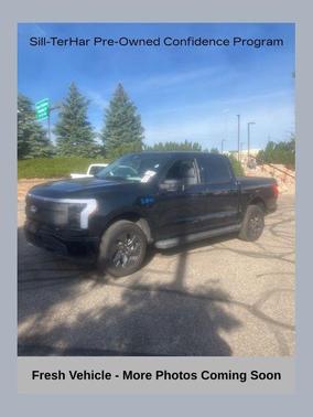 Agate Black Metallic 2025 Ford F-150 Lightning Flash