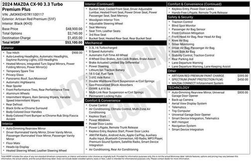 Artisan Red Metallic 2024 Mazda CX-90 Premium Plus